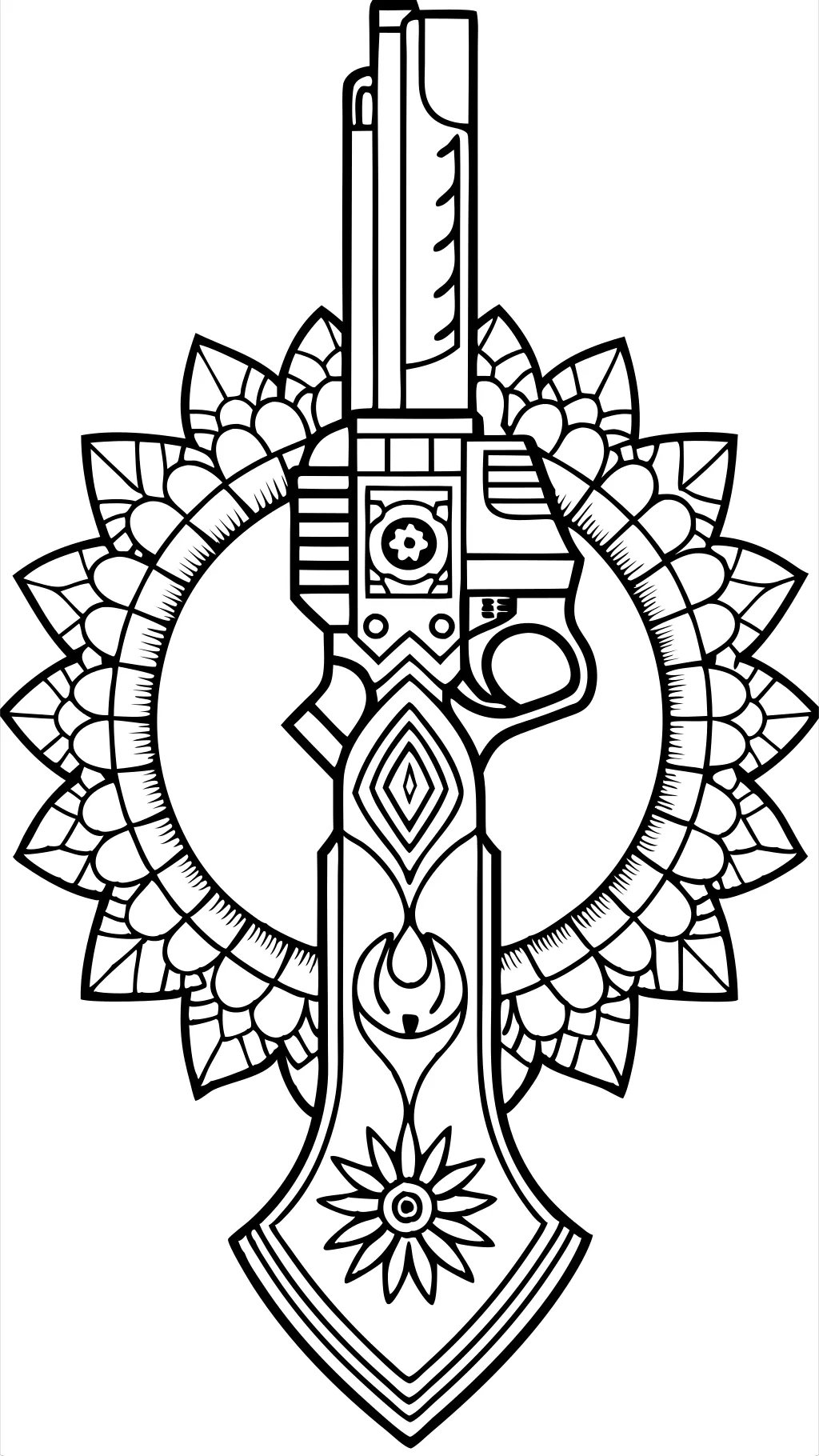 gun coloring pages